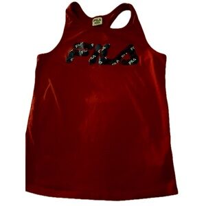 I have this fire Red, white and blue girl Fila shirt. Lightly worn
